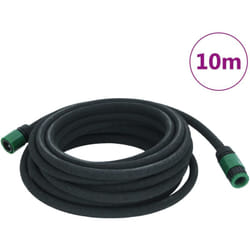 Tubo di Irrigazione da Giardino Nero 0,6" 10 m in Gomma