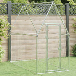 Gabbia per Polli Argento 200x100x190 cm in Acciaio Zincato Vidaxl 28366