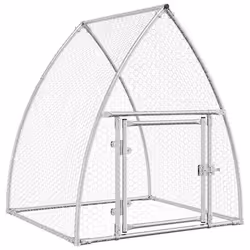 Gabbia per Polli Argento 100x105x120 cm in Acciaio Zincatocod mxl 116273 - Vista aggiuntiva 2