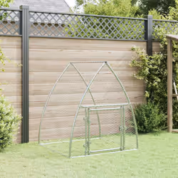 Gabbia per Polli Argento 100x105x120 cm in Acciaio Zincatocod mxl 116273 - Vista aggiuntiva 3