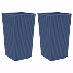 Fioriere da Giardino 2 pz Grigie 32,5x32,5x57 cm in PPcod mxl 90090 - Vista aggiuntiva 2