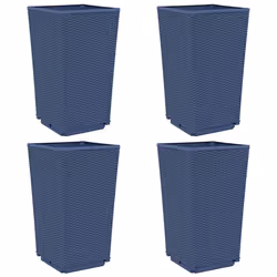 Fioriere da Giardino 4 pz Grigie 32,5x32,5x57 cm in PPcod mxl 114092 - Vista aggiuntiva 2