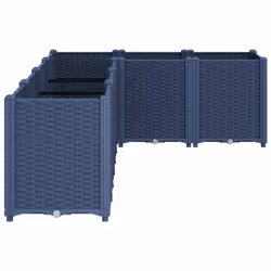 VidaXL 367861 fioriera Polipropilene (PP) Blu, Grigio - Vista aggiuntiva 4