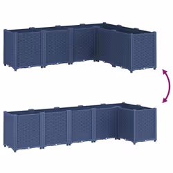 VidaXL 367861 fioriera Polipropilene (PP) Blu, Grigio - Vista aggiuntiva 6