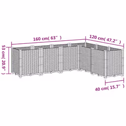 VidaXL 367861 fioriera Polipropilene (PP) Blu, Grigio - Vista aggiuntiva 8