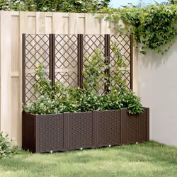 Questa fioriera da giardino con traliccio è un'ottima scelta per crescere piante rampicanti nel vostro giardino, patio e terr ...