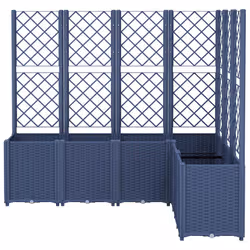 VidaXL 367876 fioriera Polipropilene (PP) Blu, Grigio - Vista aggiuntiva 3
