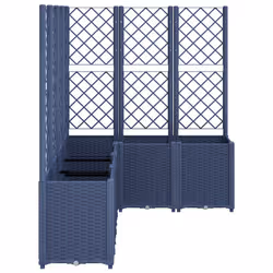 VidaXL 367876 fioriera Polipropilene (PP) Blu, Grigio - Vista aggiuntiva 4