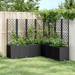 Vidaxl - Fioriera da Giardino con Traliccio Nera 160x160x140 cm in pp