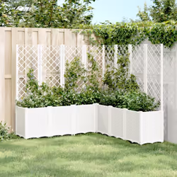 Questa fioriera da giardino con traliccio è un'ottima scelta per crescere piante rampicanti nel vostro giardino, patio e terr ...