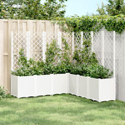 Vidaxl - Fioriera da Giardino con Traliccio Bianco 160x160x140 cm in pp 75287