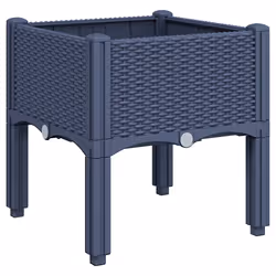 Fioriera da Giardino con Gambe Grigia 40x40x42 cm in PPcod mxl 91306 - Vista aggiuntiva 2