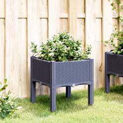 Fioriera da Giardino con Gambe Grigia 40x40x42 cm in PPcod mxl 91306 - Vista aggiuntiva 3