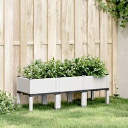 Fioriera da Giardino con Gambe Bianco 120x40x42 cm in PP vidaXL76377