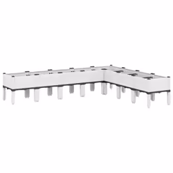 Fioriera da Giardino con Gambe Bianca 200x160x42 cm in PPcod mxl 115380 - Vista aggiuntiva 2