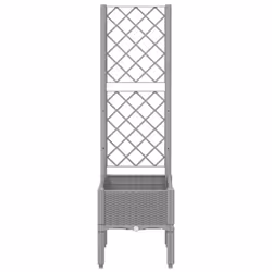 Fioriera da Giardino con Graticcio Grigio Chiaro 40x40x142cm PPcod mxl 91662 - Vista aggiuntiva 3