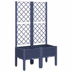 Fioriera da Giardino con Traliccio Grigia 80x40x142 cm in PPcod mxl 115622 - Vista aggiuntiva 2