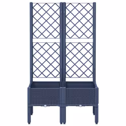 Fioriera da Giardino con Traliccio Grigia 80x40x142 cm in PPcod mxl 115622 - Vista aggiuntiva 3