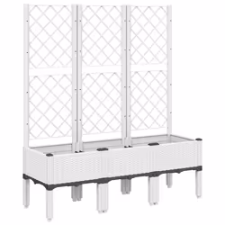 Fioriera da Giardino con Graticcio Bianco 120x40x142 cm PPcod mxl 91750 - Vista aggiuntiva 2