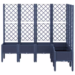 Fioriera Giardino con Graticcio Grigia 160x120x142 cm in PPcod mxl 91915 - Vista aggiuntiva 3