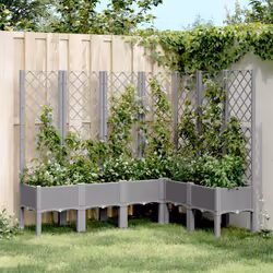 Questa fioriera da giardino con traliccio è un'ottima scelta per crescere piante rampicanti nel vostro giardino, patio e terr ...