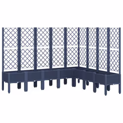 Fioriera da Giardino con Traliccio Grigia 200x160x142 cm in PPcod mxl 91914 - Vista aggiuntiva 2