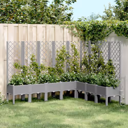 Questa fioriera da giardino con traliccio è un'ottima scelta per crescere piante rampicanti nel vostro giardino, patio e terr ...