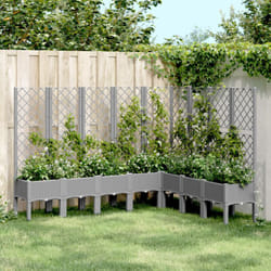 Vidaxl - Fioriera Giardino con Traliccio Grigio Chiaro 200x160x142 cm pp 39208