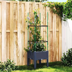 Questa fioriera da giardino con traliccio è un'ottima scelta per crescere piante rampicanti nel vostro giardino, patio e terr ...
