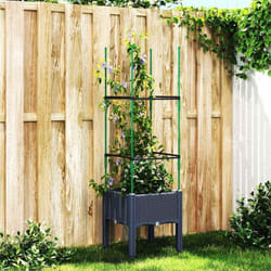 Vidaxl - Fioriera da Giardino e Graticcio Grigio Blu 40x40x142,5 cm pp