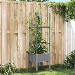 Questa fioriera da giardino con traliccio è un'ottima scelta per crescere piante rampicanti nel vostro giardino, patio e terr ...