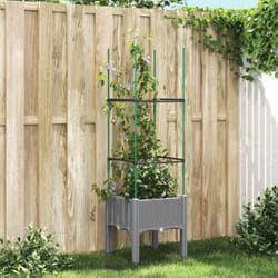 Vidaxl - Fioriera da Giardino e Graticcio Grigio Chiaro 40x40x142,5cm pp 30794
