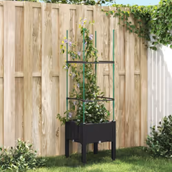 Questa fioriera da giardino con traliccio è un'ottima scelta per crescere piante rampicanti nel vostro giardino, patio e terr ...