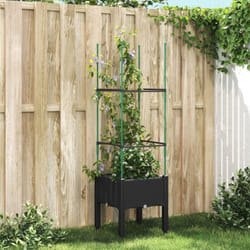 Vidaxl - Fioriera da Giardino con Traliccio Nera 40x40x142,5 cm in pp
