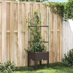 Questa fioriera da giardino con traliccio è un'ottima scelta per crescere piante rampicanti nel vostro giardino, patio e terr ...