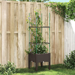 Vidaxl - Fioriera da Giardino con Traliccio Marrone 40x40x142,5 cm in pp