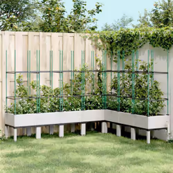 Questa fioriera da giardino con traliccio è un'ottima scelta per crescere piante rampicanti nel vostro giardino, patio e terr ...