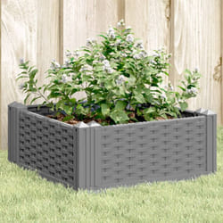 Vidaxl - Fioriera da Giardino con Picchetti Grigia 42,5x42,5x28,5 cm pp