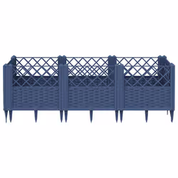 VidaXL 368019 fioriera Polipropilene (PP) Blu, Grigio - Vista aggiuntiva 3