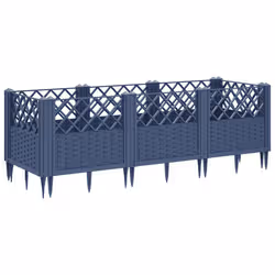 VidaXL 368019 fioriera Polipropilene (PP) Blu, Grigio - Vista aggiuntiva 5