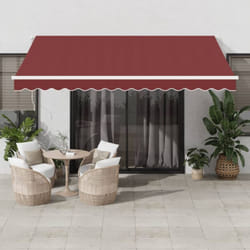 Vidaxl - Tenda da Sole Retrattile Automatica con led Bordò 400x300 cm