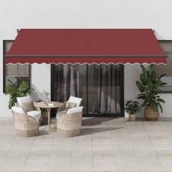 vidaXL Tenda da Sole Retrattile Automatica Bordò 450x350 cm
