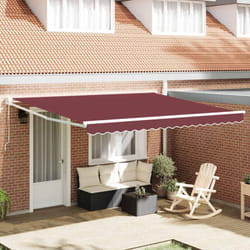 Vidaxl - Tenda da Sole Retrattile Manuale Bordò 400x300 cm