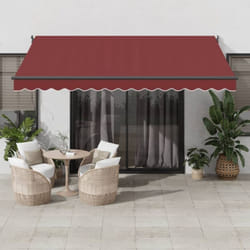 Vidaxl - Tenda da Sole Retrattile Manuale Bordò 400x300 cm 792971