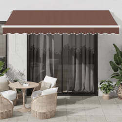vidaXL Tenda Sole Retrattile Manuale 350x250 cm Marrone