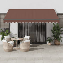 Vidaxl - Tenda Sole Retrattile Manuale 400x300 cm Marrone