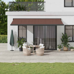 vidaXL Tenda da Sole Retrattile Automatica Marrone 500x300 cm