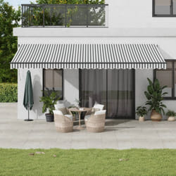 vidaXL Tenda Retrattile Automatica LED Antracite e Bianco 600x350 cm
