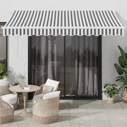 vidaXL Tenda Retrattile Antracite e Bianca 3,5x2,5m Tessuto/Alluminio