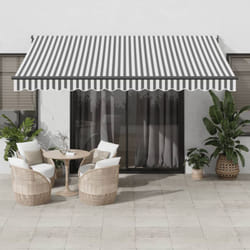 Vidaxl - Tenda Retrattile Antracite e Bianca 4x3 m Tessuto e Alluminio 611243